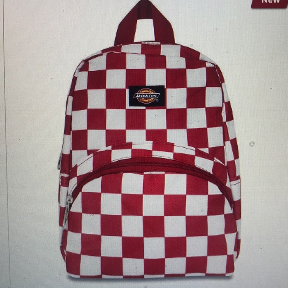 Checkered mini backpack (red and white) - Picture 1 of 4